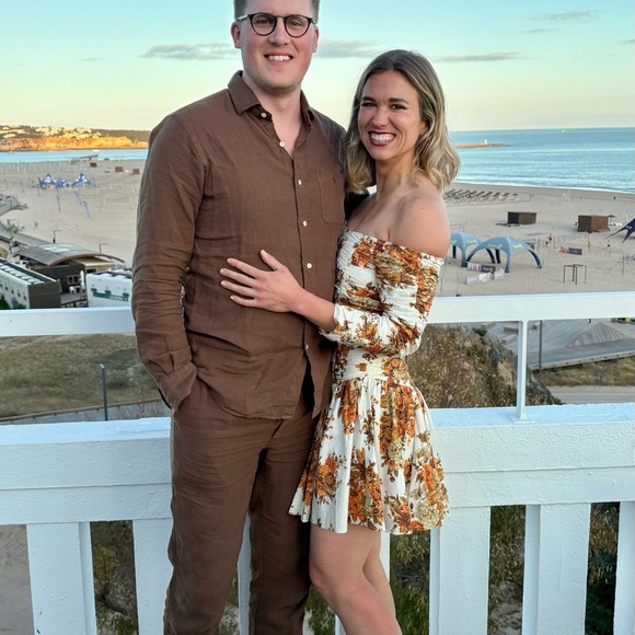 Alemais Orange Floral Long Sleeve Off the Shoulder Drop Waist Mini Dress XXS XS - Picture 13 of 13